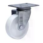 Kit 2 Rodízio Série 12 Inox Placa Fixa 76mm - Nylon 150kg - C