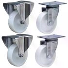 Kit 2 Rodízio Série 12 Inox Placa Fixa 76mm - Nylon 150kg - C