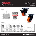 Kit 2 Rodízios Placa Linha 1.5/8" Black Amarelo 41mm Anti Ris