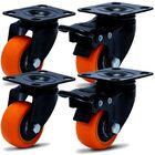 Kit 2 Rodízios Placa Linha 1.5/8" Black Amarelo 41mm Anti Ris