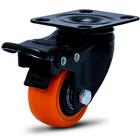 Kit 2 Rodízios Placa Linha 1.5/8" Black Amarelo 41mm Anti Ris