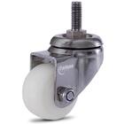 Kit 2 Rodízios Série 10 Inox Espiga 50mm Nylon Sem Freio 50kg