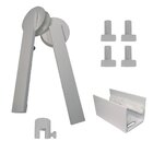 Kit 2 Roldanas E 1 Guia Para Trilho Estilo Cantoneira - Branc