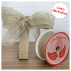 Kit 2 Rolo Fita De Juta Com Dourado Natal Decoração Natalina