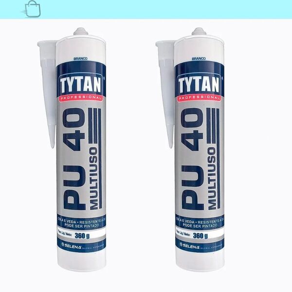 Kit 2 Selante Pu 40 Tytan Multiuso Branco 360g