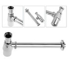 Kit 2 Sifão Pia Cozinha Americana Metal Com Copo Cr. 1.1/2x2