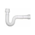 Kit 2 Sifão Plástico Sanfonado Longo 1,50m Branco - Plasbohn