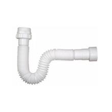 Kit 2 Sifão Plástico Sanfonado Longo 1,50m Branco - Plasbohn