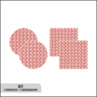 Kit 2 Sousplat Com Base + 2 Guardanapos Branco Corações