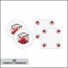 Kit 2 Sousplat Com Base + 2 Guardanapos Love Magic