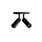 Kit 2 Spot Duplo Preto Plástico - Plaslumi