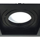 Kit 2 Spot Embutir Ar70 Quadrado Preto Recuado