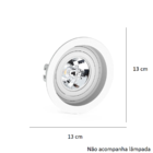 Kit 2 Spot Embutir Ar70 Redondo Branco Recuado - Saveenergy