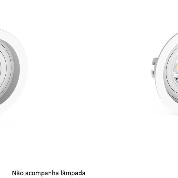 Kit 2 Spot Embutir Ar70 Redondo Branco Recuado - Saveenergy