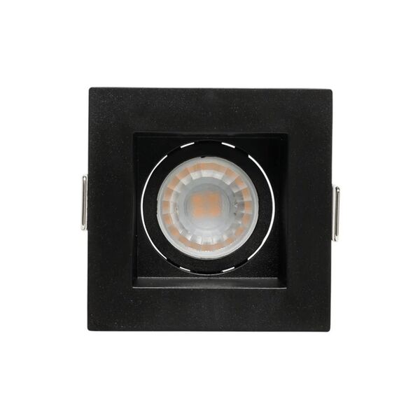 Kit 2 Spot Embutir Mr11 Quadrado Preto Recuado Save Energy
