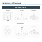 Kit 2 Spot Embutir Quadrado Recuado Ar70 Preto