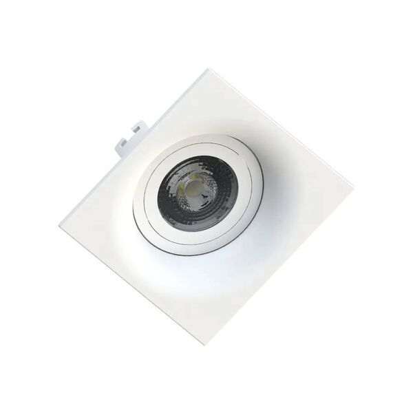 Kit 2 Spot Embutir Sand Par20 Quadrado Branco Save Energy