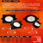 Kit 2 Spot Led Foxlux Redondo 7w 6500k Bivolt Preto