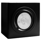 Kit 2 Spot Plafon Sobrepor Box Quadrado Par20 Preto + Led 7w