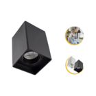 Kit 2 Spot Sobrepor Quadrat C/lâmpada Mr16 Quente Ou Neutra -