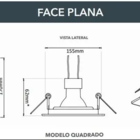 Kit 2 Spots Embutir Par30 Quadrado Preto Recuado - Saveenergy