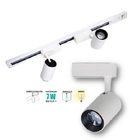 Kit 2 Spots Trilho Eletrificado 1 Metro Com Led Branco 7w 300