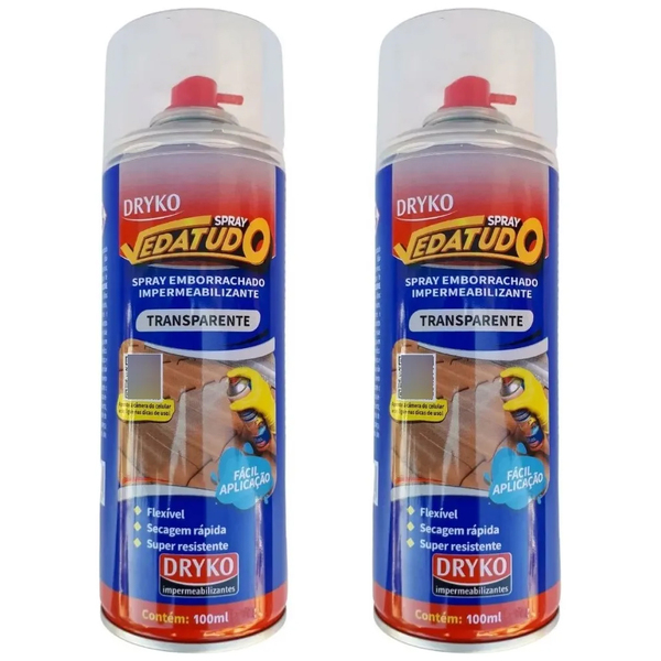 Kit 2 Spray Emborrachado Impermeável Borracha Líquida 100ml