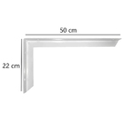 Kit 2 Suporte Mão Francesa Reforçada Branco 50cm + Parafusos