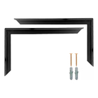 Kit 2 Suporte Mão Francesa Reforçada Preto 50cm + Parafusos