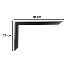 Kit 2 Suporte Mão Francesa Reforçada Preto 50cm + Parafusos