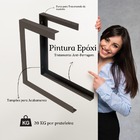 Kit 2 Suporte Prateleira Ferro Industrial Dupla 20x30cm Preto