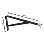 Kit 2 Suporte Prateleira Mão Francesa Aço 23cm Preto Fertak