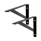 Kit 2 Suporte Prateleira Mão Francesa Aço 23cm Preto Fertak