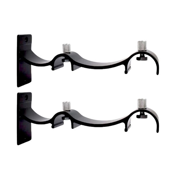 Kit 2 Suportes Duplo Perfil Invertido Para Varão Wave 28mm Ou