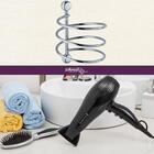 Kit 2 Suportes Porta Secador De Cabelo Espiral Cromados Acess