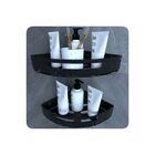 Kit 2 Suportes Porta Shampoo De Banheiro De Canto Preto