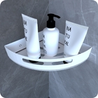 Kit 2 Suportes Porta Shampoo Para Banheiro De Canto Branco