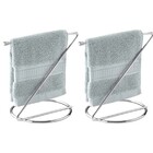 Kit 2 Suportes Porta Toalhas Banheiro Lavabo Cromado Schmitt