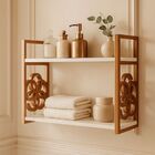 Kit 2 Suportes Prateleira Cobre Cobreado Estilo Industrial Nã