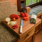 Kit 2 Tábuas De Corte 48x35cm Prancha Teca Com Encaixe L Banc