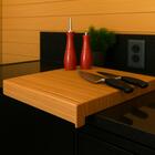 Kit 2 Tábuas De Corte Teca 60x50cm Encaixe Bancada Estação Pr