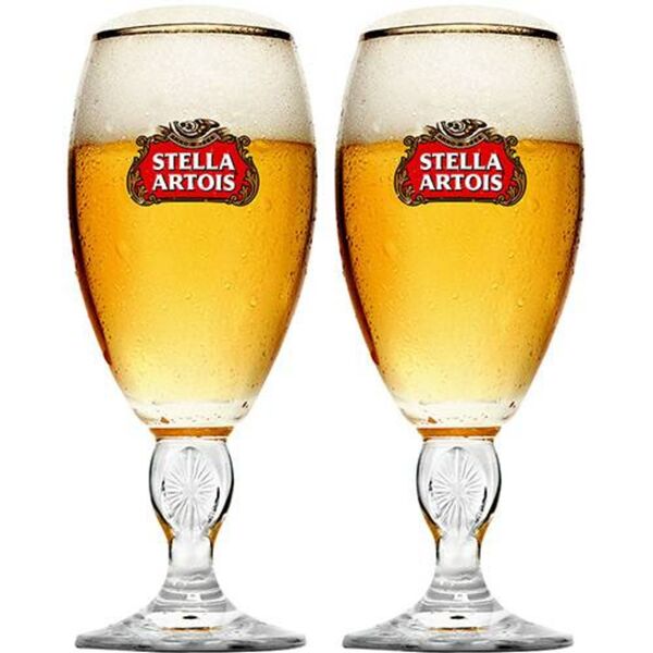 Kit 2 Taça Cálice Stella Artois Vidro 250ml P/ Cerveja Chopp