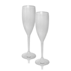 Kit 2 Taças Champagne 170ml Branco Acrílico