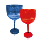 Kit 2 Taças Gin Azul E Vermelho Translúcido Acrílico Ps Kryst
