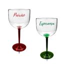 Kit 2 Taças Gin Bicolor Personalizadas Paixão & Esperança