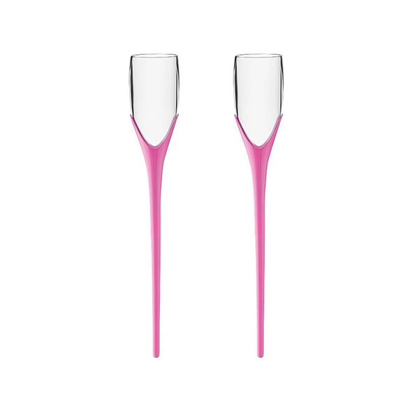 Kit 2 Taças Para Espumante Enterra Na Areia Praia 210ml Rosa