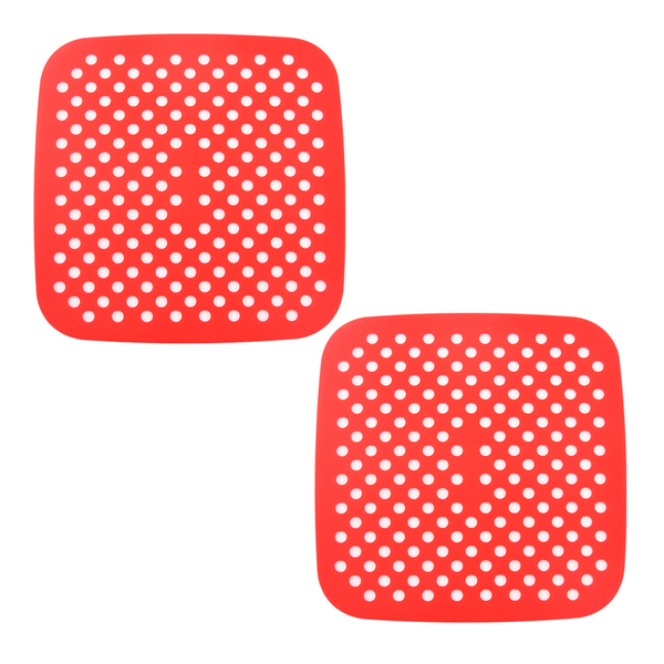Kit 2 Tapetes Airfyer Protetor Silicone Antiaderente 18cm