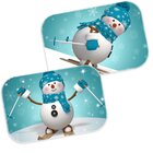 Kit 2 Tapetes Decorativos Boneco De Neve Eski Único