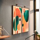 Kit 2 Telas Canvas Com Formas Abstrata