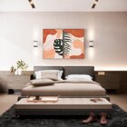 Kit 2 Telas Canvas Com Moldura Abstrata E Costela De Adão